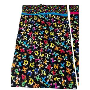 Vintage Alphabet ABC Polka Dot Pillowcase Black Cosmic Kids Educational Standard